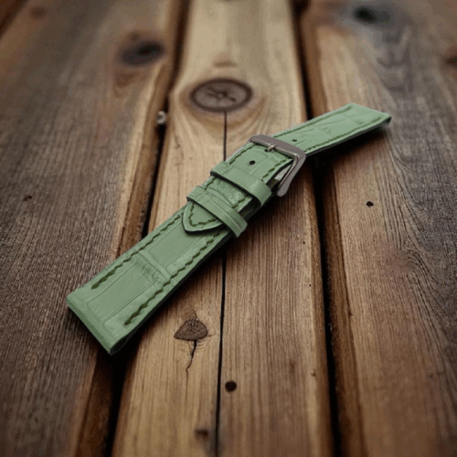 bracelet de montre en cuir de croco