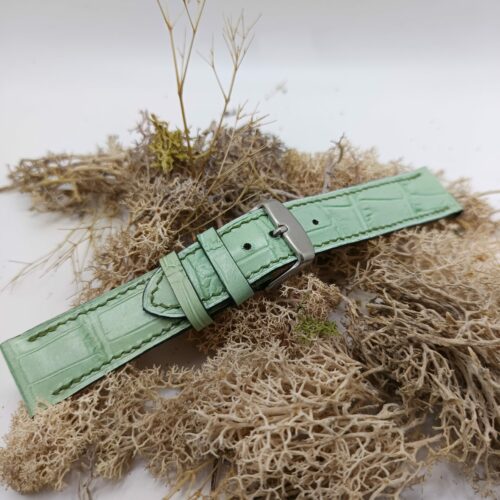 Bracelet de montre cuir de croco