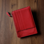 Porte-feuille cuir rouge ninon lancel