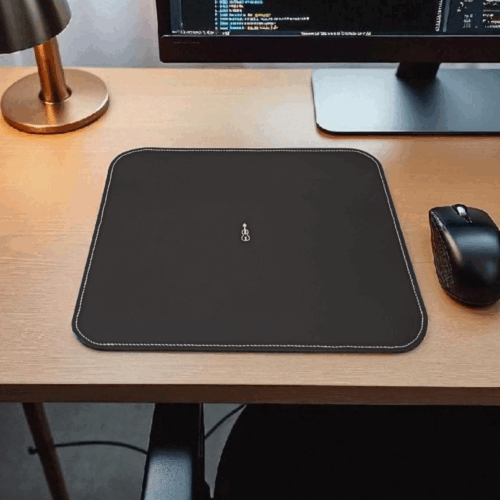 tapis de souris en cuir artisanat