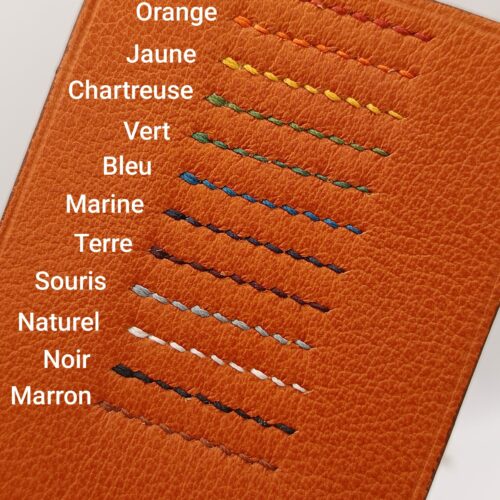 collier en cuir orange pour chien