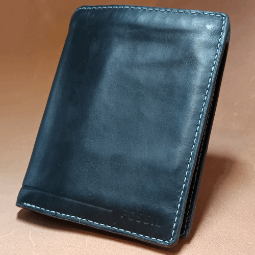 porte-feuille en cuir noir