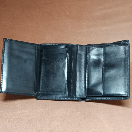 porte-feuille cuir restauré