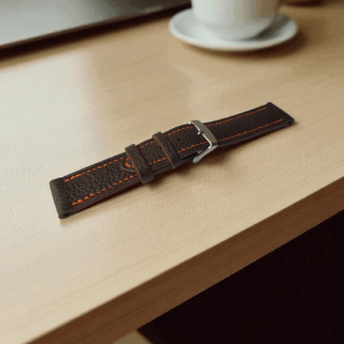 bracelet de montre en cuir marron