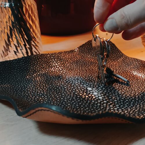 Vide-poche Galuchat noir